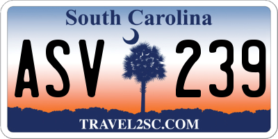 SC license plate ASV239