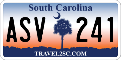 SC license plate ASV241