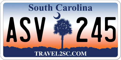 SC license plate ASV245