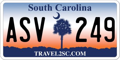 SC license plate ASV249