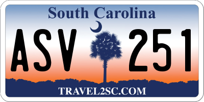 SC license plate ASV251