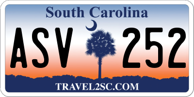 SC license plate ASV252