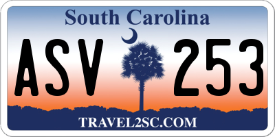 SC license plate ASV253