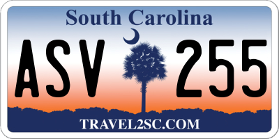 SC license plate ASV255
