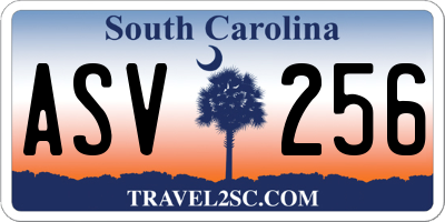SC license plate ASV256