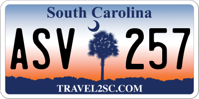 SC license plate ASV257