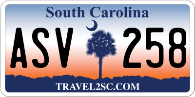 SC license plate ASV258