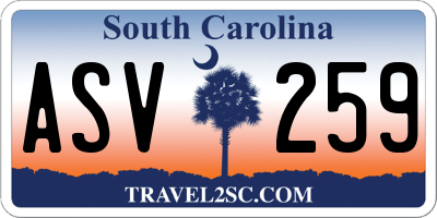 SC license plate ASV259