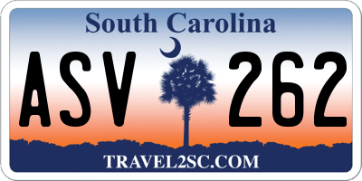 SC license plate ASV262
