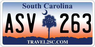SC license plate ASV263
