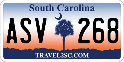 SC license plate ASV268