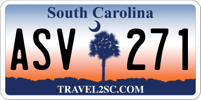 SC license plate ASV271