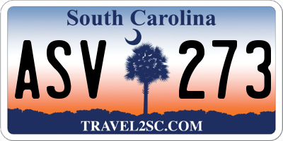 SC license plate ASV273