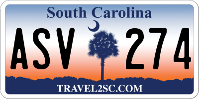 SC license plate ASV274