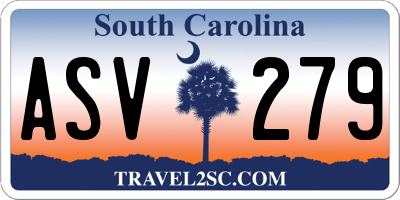 SC license plate ASV279