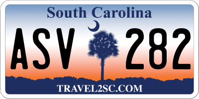 SC license plate ASV282