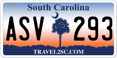 SC license plate ASV293