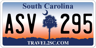 SC license plate ASV295