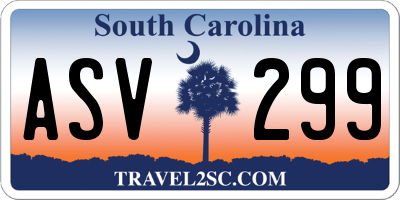 SC license plate ASV299