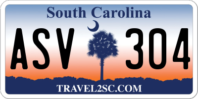 SC license plate ASV304
