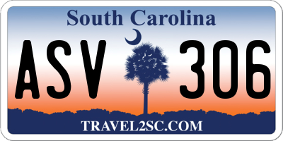 SC license plate ASV306