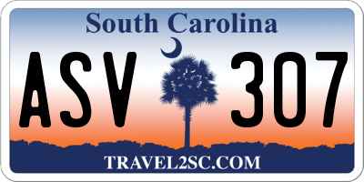 SC license plate ASV307