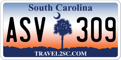 SC license plate ASV309