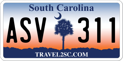SC license plate ASV311