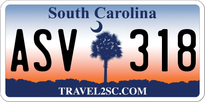 SC license plate ASV318