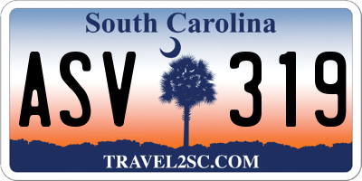 SC license plate ASV319