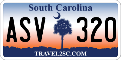 SC license plate ASV320