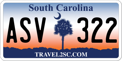 SC license plate ASV322