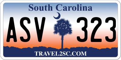 SC license plate ASV323