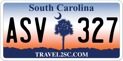 SC license plate ASV327