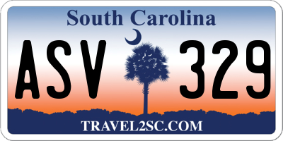 SC license plate ASV329