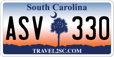 SC license plate ASV330