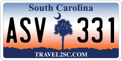 SC license plate ASV331