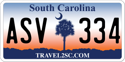 SC license plate ASV334