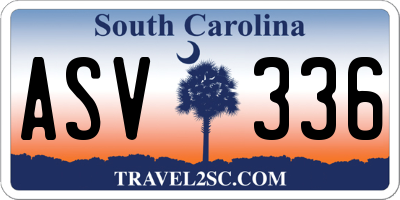SC license plate ASV336