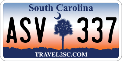 SC license plate ASV337