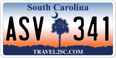 SC license plate ASV341