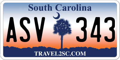 SC license plate ASV343
