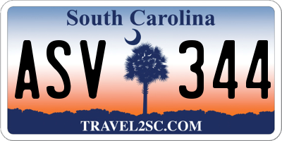 SC license plate ASV344