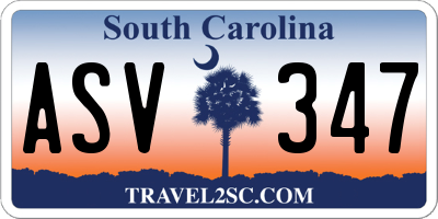 SC license plate ASV347