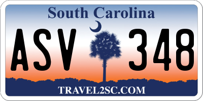 SC license plate ASV348