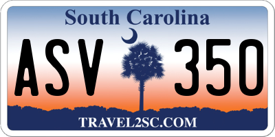 SC license plate ASV350