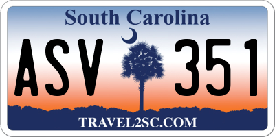 SC license plate ASV351