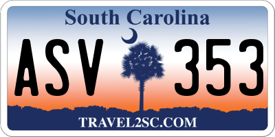 SC license plate ASV353