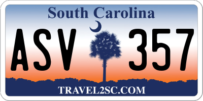 SC license plate ASV357