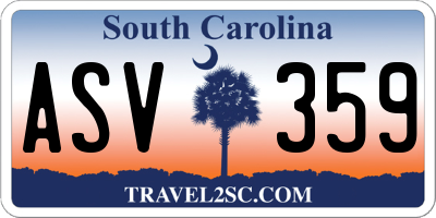 SC license plate ASV359
